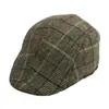 Gorra retro para hombre, boina a cuadros de otoño e invierno, gorra coreana de mediana edad, gorra progresiva informal Joker, venta al por mayor