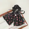 Estilo Francês Laço Suave Meio Preso Rabo de Cavalo Baixo Pequena Floral Grande Prendedor de Cabelo Estilo Coreano Scrunchie Prendedor de Cabelo Feminino Elástico