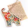 Fabricante de Procesamiento Personaliza Regalos Creativos, Elefante de Amistad Fraternal Artesanía de Madera, Adornos para Árbol de Navidad, Suministro Transfronterizo