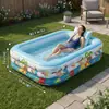 Piscina inflable engrosada para uso doméstico, piscina de juegos al aire libre para adultos y niños, piscina familiar cuadrada, producto popular transfronterizo