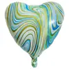 Globos de Ágata en Forma de Corazón de 18 pulgadas Decoración para Fiesta de Cumpleaños Boda Globos de Película de Aluminio con Patrón de Nube Colorida Forma de Corazón Estrella de Cinco Puntas