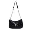 Bolso bandolera sencillo de estilo fresco para mujer, novedad de verano 2024, con cadena de cuadros de diamantes a la moda, bolso bandolera de hombro combinable.