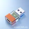 Adaptador Otg3.0 com Luz, Tipo-C Fêmea para USB Macho, para Computador, Celular, Mouse, Teclado, Transmissão de Alta Velocidade