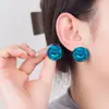 1 Par de Brincos Coloridos de Bolinha Pequena, Material Acrílico, Fofo, Vibrante, Elegante, Brilhante, Brincos de Alta Qualidade