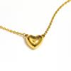 Collar de acero de titanio con forma de corazón para mujer, cadena de clavícula con temperamento de amor simple, joyería personalizada, colgante de moda al por mayor