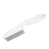 Pente fino para pulgas de gato, pente de dentes finos para animais de estimação, pente de aço de fileira reta para cães, pente removedor de pulgas e carrapatos para pelos longos