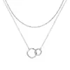 Collar Colgante de Moneda Europea y Americana de Amazon Cadena de Moda Abierta en Capas Tendencia Joyería de Cadena Regalo para Mujeres