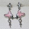 Soporte para Aretes DIY S925 Lindo Moño Zirconia Gota de Aceite Accesorios para Aretes VW Diseño Francés Aretes para Mujer