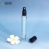 Suministro directo de fábrica botella de spray de perfume cilíndrica fina larga de 10 ml color marrón botella de vidrio transparente de fondo grueso subbotella