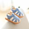 Sandálias de verão para bebês e crianças pequenas, sapatos de bebê para meninos, sola macia antiderrapante, sapatos infantis que chamam, meninas 0-1-2 anos