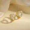 Exquisitos Aretes de Diamantes Micro-Incustados para Mujer, Estilo Coreano, Nicho, Sencillos, Compactos, Aretes con Forma de Diamante, Gama Alta, Elegantes, Aretes de Celebridad de Internet