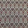 Tejido jacquard de poliéster y algodón de estilo étnico teñido con rombos, tejido liso con figuras geométricas para equipaje y prendas de vestir.