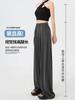 Pantalones Anchos de Pierna Recta para Mujer en Primavera y Verano, Delgados de Cintura Alta, Adelgazantes, Seda de Hielo, Protección Solar, Estilo Casual Japonés y Coreano