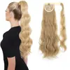 Pelucas Sintéticas Transfronterizas Europeas y Americanas para Mujer, Cabello Largo Rizado con Mayor Volumen, Cola de Caballo Alta, Cola de Caballo Mágica de Rollo de Huevo Profundo y Esponjoso