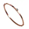 Joia Europeia e Americana Transfronteiriça de Aço Titânio Olho Grego Simples Moda Joias de Aço Titânio Galvanizado Pulseira de Zircônia Moda Joias Personalizadas