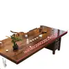 Conjunto Grande de Mesa de Chá e Cadeiras de Madeira Maciça, Uma Mesa e Cinco Cadeiras, Nova Mesa de Chá Estilo Chinês para Uso no Escritório ou em Casa, Mesa para Preparo de Chá Kung Fu
