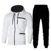 Novo suéter jacquard de cor sólida para esportes casuais, cardigã de fleece, jaqueta com capuz, conjunto