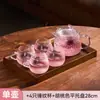 Tetera con Patrón de Martillo de Jianxi para Una Persona Juego de Té Especial Infusor de Té de Vidrio Resistente al Calor Tetera de Té de Flores para Mujeres Alto Valor Estético