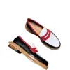 Sapatos Loafers Casuais Femininos Tamanho Grande Jw Cruzamento de Fronteiras 2025 Novo Estilo de Comércio Exterior Britânico Bico Redondo Bloqueio de Cores Salto Baixo