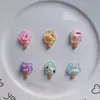 DIY pegamento en crema accesorios para joyería caricatura helado paleta accesorios de resina tocado infantil accesorios para el cabello zapatos con agujero parche