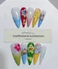 Daiyueda Uñas Portátiles Puras Hechas a Mano Otoño e Invierno Nuevo B333 Completamente Pintado a Mano Tallado Elegante Parche de Uñas Artísticas Estilo Exportación