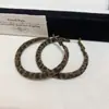 Brincos Geométricos Estampa de Onça Tecido Retrô Luxo Acessível Brincos High-End Moda Feminina Design de Brincos Versátil Nicho