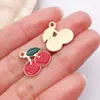 20 Estilos de Pingentes de Liga Metálica com Gotejamento de Óleo de Coração Vermelho, Borboleta e Rosa para DIY em Colares e Pulseiras