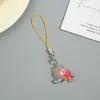 Cuerda para Teléfono Móvil Nueva Transfronteriza Lindo Dibujo Animado Transparente Animal Insecto Cabeza de Gato Colgante para Bolsa de Auriculares Regalo Colgante para Llaves