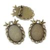 Gema del tiempo (18 x 25 mm, diámetro interior, 7 g), broche de aleación, base para colgante, accesorios de joyería DIY