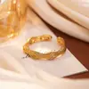 Anillo Retro Francés Minimalista de Banda Estrecha Lisa Estilo Vintage, Anillo Geométrico Irregular de Personalidad para Mujeres con Sentido del Diseño