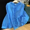 Camisa Nueva de Manga Larga con Capucha y Cordón para Mujer Primavera/Verano 2026, Corte Holgado, Adelgazante, Top Petite, Ropa Moderna Delgada con Protección Solar