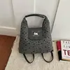 Mochila fofa de bolinhas com tema de gato estilo coreano para mulheres, novo modelo 2026, fresca e doce, bolsa de ombro e transversal de grande capacidade para viagem