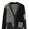 TIME BREATHE TB Cor Combinando Camisola Cardigan High-end Marca de Moda Outono e Inverno Contraste Cor Casual V-Neck Casaco Moda