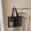 Bolso de Hombro Grande de Verano Transfronterizo para Mujer 2025 Nuevo Moderno Versátil de Gran Capacidad Transparente Bolso de Suegra Bolso Tote Portátil
