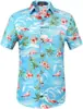 Camisa de verano floral de manga corta para hombre con estampado hawaiano transfronterizo europeo y americano