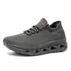 Populares zapatos cruzados para hombre de talla grande, nuevos zapatos transpirables de malla para caminar, ligeros, que aumentan la altura, de suela gruesa, amortiguadores, zapatos casuales