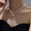 Collar de perlas naturales irregulares de agua dulce para mujer, novedad de 2023, colgante de nicho de lujo, cadena de clavícula de estilo francés.