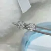 Zircônia de Floco de Neve Flash Ear Bones Cochlea Avançada Unha Plana Nicho Titânio Cirúrgico Antialérgico Haste de Orelha Brincos de Nicho Luxuosos