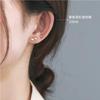 Aretes Aretes de Guisantes Plateados para Mujer Aretes Pequeños Simples para Agujeros Pequeños s925 Palito para la Oreja Dormir Sin Escoger