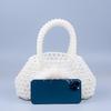 Otoño e invierno hecho a mano cabello Perla hueco bolso dumpling grande gran capacidad alta calidad retro bolsa de cuentas