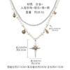 Pendientes originales de la serie de estrellas de cuatro hombres con viento frío, pendientes de plata 925 con aguja de alta gama, pendientes de lujo de moda al por mayor para mujer