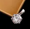 Design de Nicho, Simples, Moderno e Versátil Seis Garras 1.5 Quilates Moissanite Sintético Corrente para Clavícula Colar Clássico Amado para Mulheres