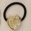 Nuevo anillo de pelo de metal personalizado transfronterizo, cuerda para la cabeza, simple, lindo, amor, de alta calidad, alta elasticidad, cuerda para el pelo de fresa en la parte posterior