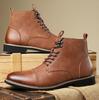 Botas Martin para Hombre Nuevo Negocios Casual Transfronterizo Tendencia de Moda Botas Martin Combinables Botas de Cuero para Hombre de Caña Alta
