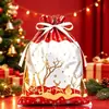 Bolsas de Regalo con Cordón de Halloween y Navidad de Venta Caliente Transfronterizas, Bolsas de Empaque con Cordón Navideño, Decoraciones Navideñas, Bolsas de Aluminio Láser