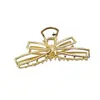 Pinza de Lazo Simple Estilo Coreano Accesorios para el Cabello de Aleación Pinza de Tiburón Pinza para el Cabello Calada de Nicho Pinza Grande Adorno para el Cabello en la Parte Posterior de la Cabeza