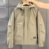 Chaqueta de algodón dos hombres cortavientos con capucha ropa de trabajo guapo joven versátil casual chaqueta de algodón acolchada hombres