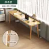 Mesa Dupla, Mesa Longa com Pés de Madeira Maciça, Mesa Estreita Contra a Janela e a Parede, Mesa de Escritório, Mesa para Computador, Mesa de Trabalho, Quarto de Casa