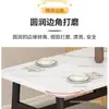 Mesa de jantar comercial de luxo leve imitação mármore mesa de jantar retangular encostada na parede hotel de aluguel restaurante de macarrão combinação de mesa e cadeiras