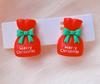 Pendientes de clip para orejas sin agujeros para niñas, aretes falsos navideños para niñas, aretes de princesas con dibujos animados